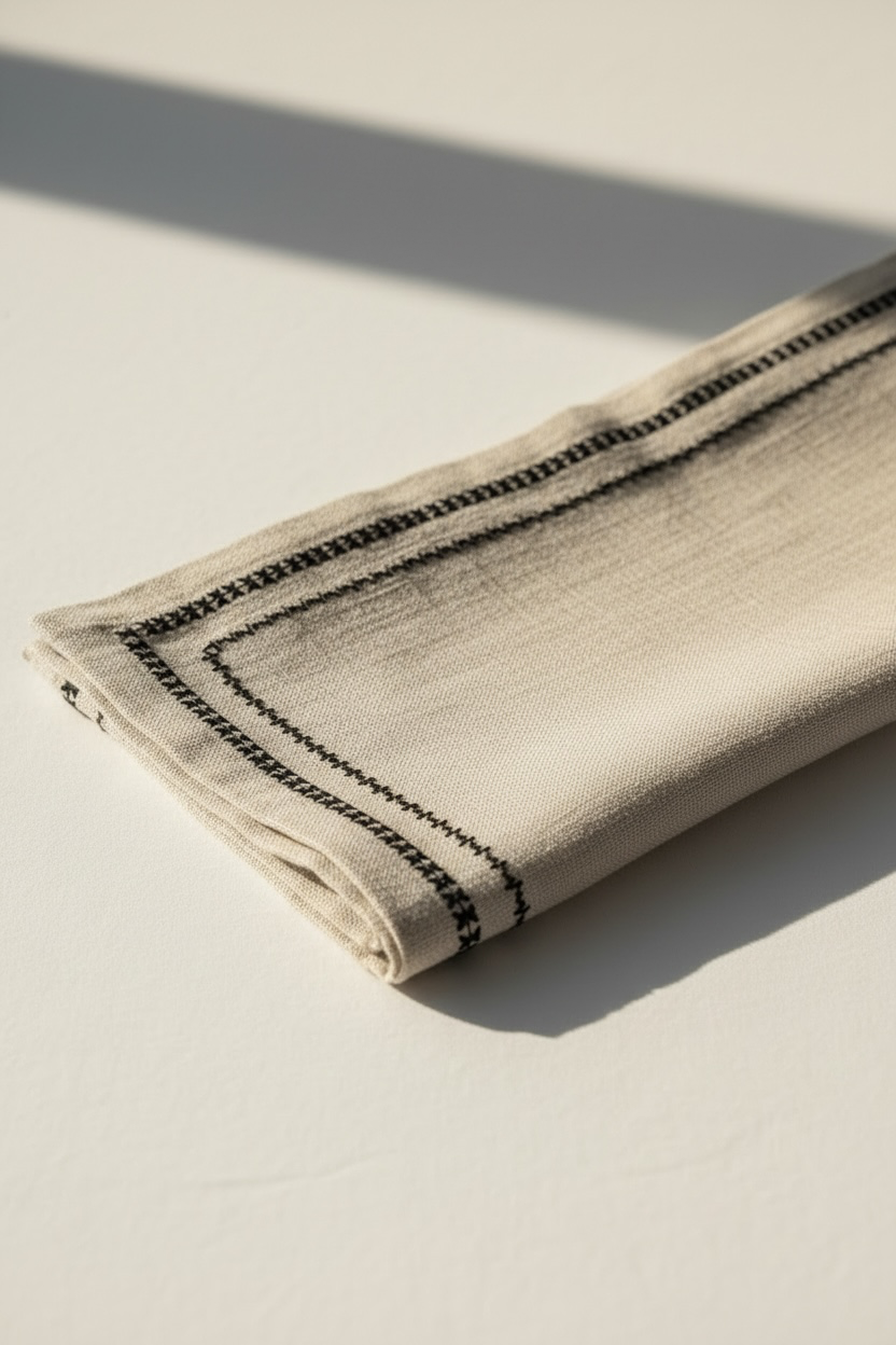 Guardanapo 100% Linho bordado