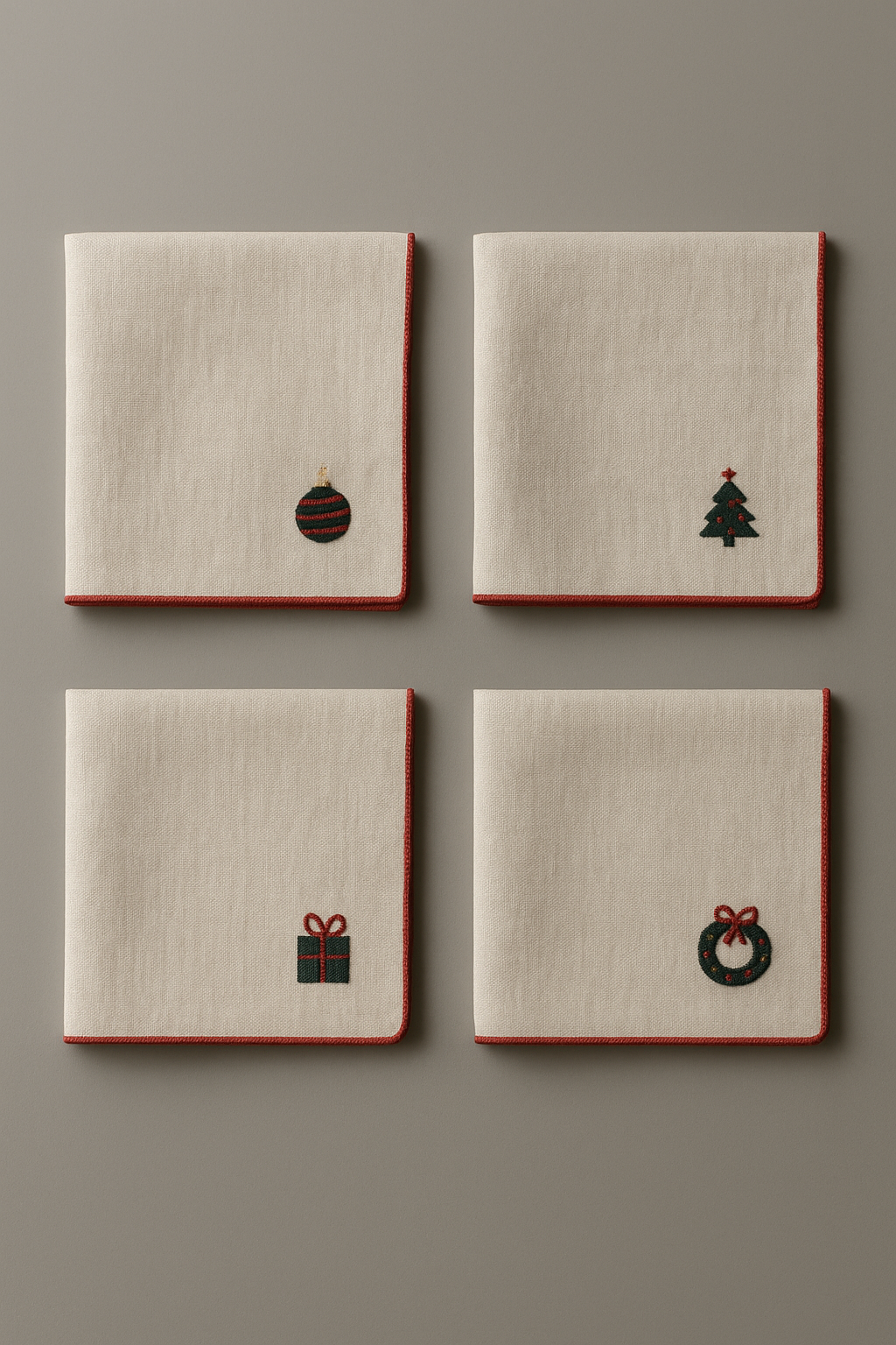 Pack de 4 guardanapos 100% Linho