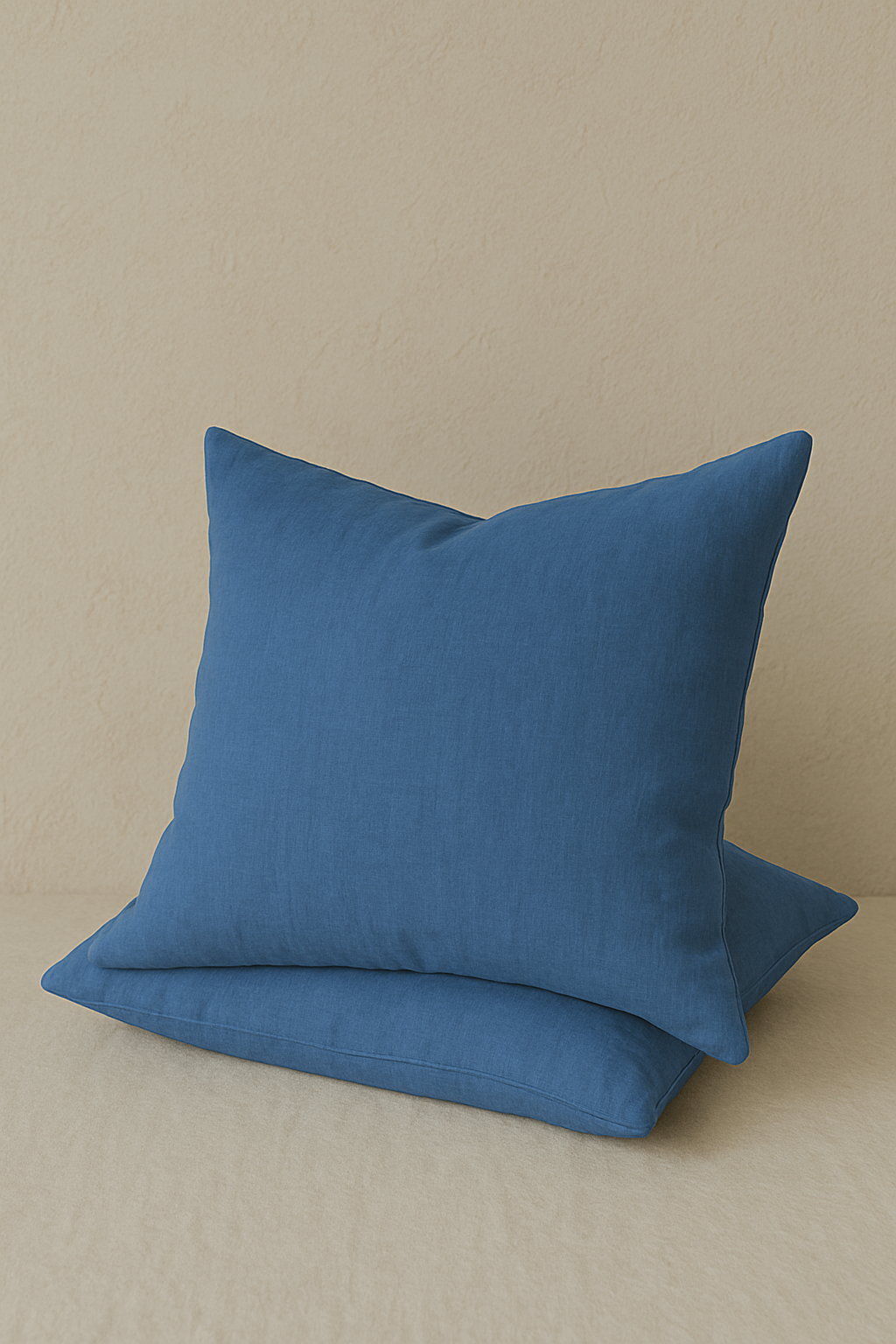 Fronha azul 100% linho