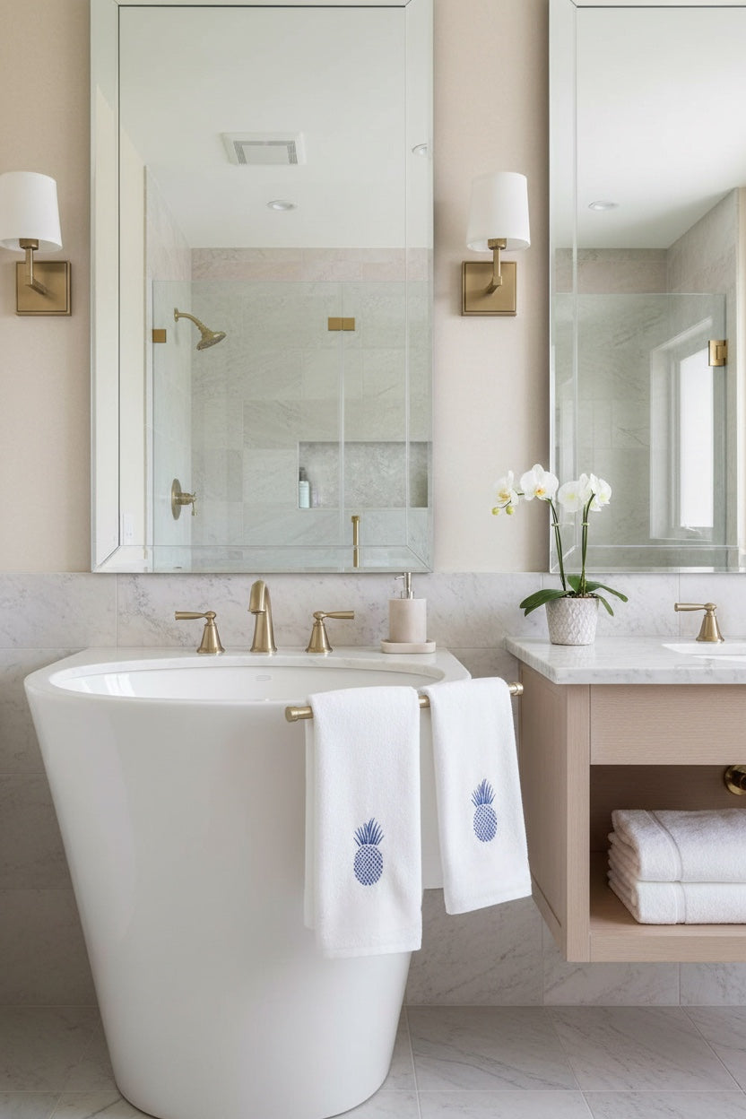 Toalhas de Rosto 100% linho - Ananás