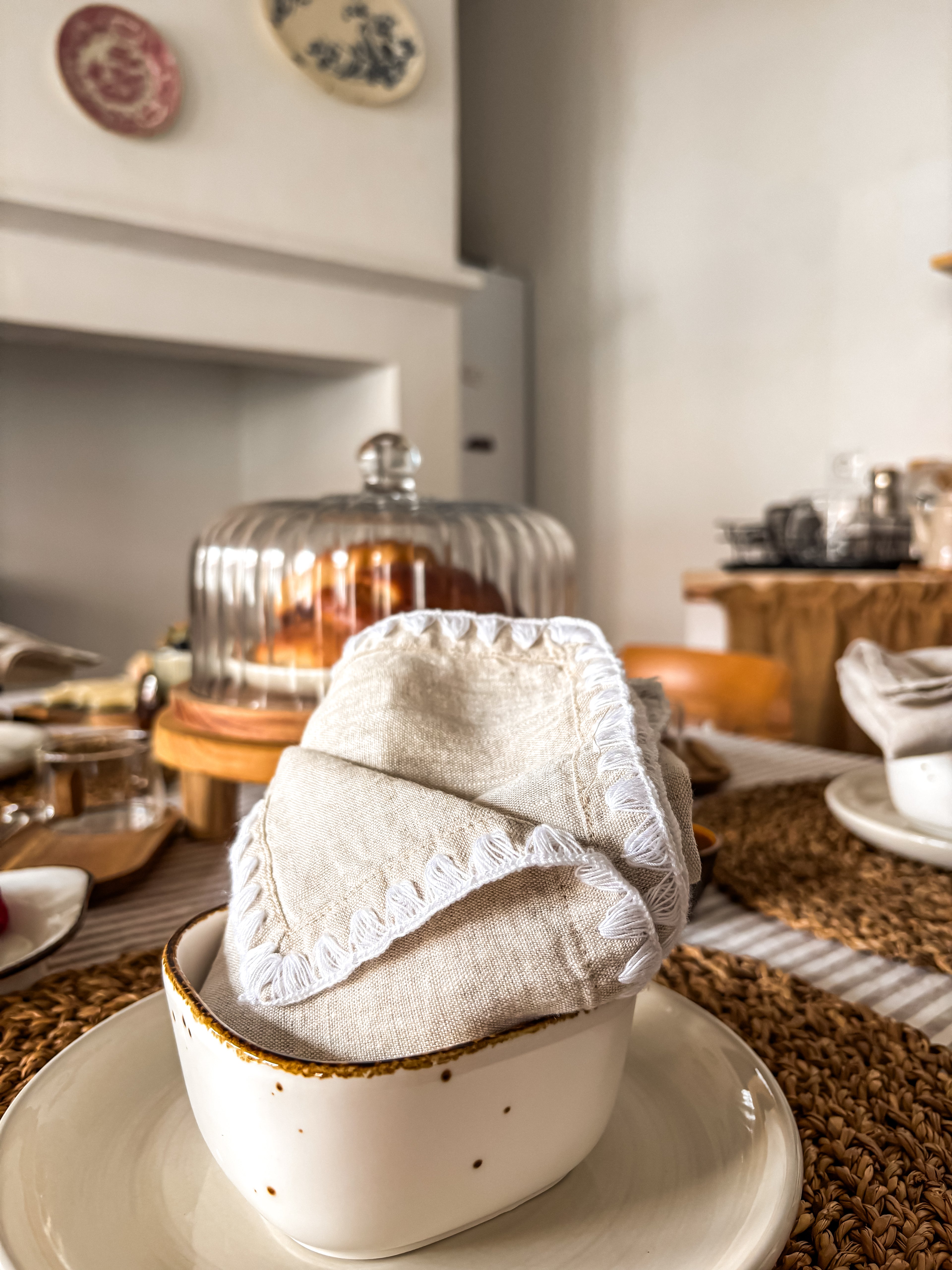 Guardanapo 100% Linho com ponto especial