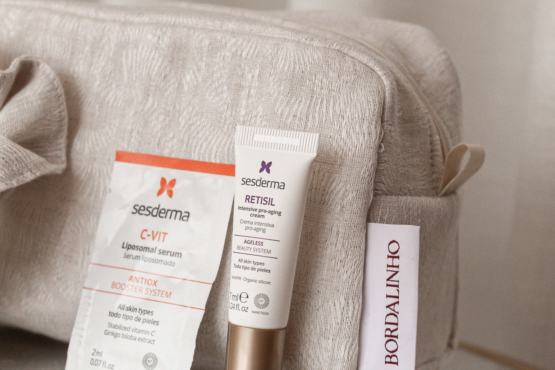 Nécessaire e Scrunchie 100% Linho