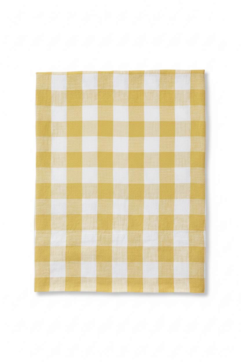 Lençol aos quadrados 100% Linho