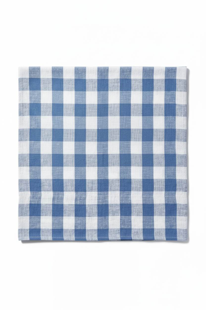 Lençol aos quadrados 100% Linho