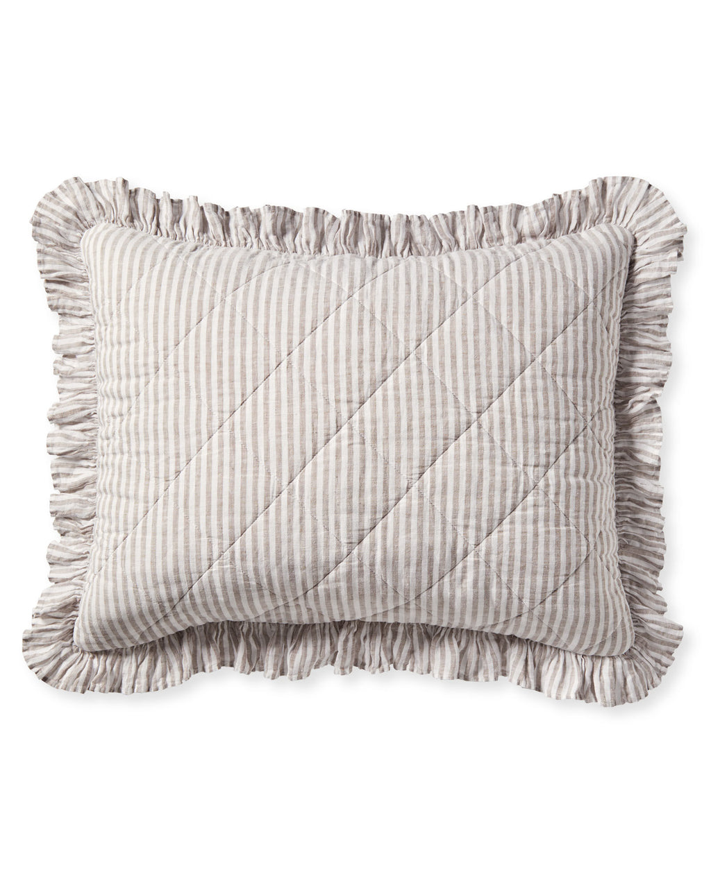 Fronha acolchoada com folho 100% Linho