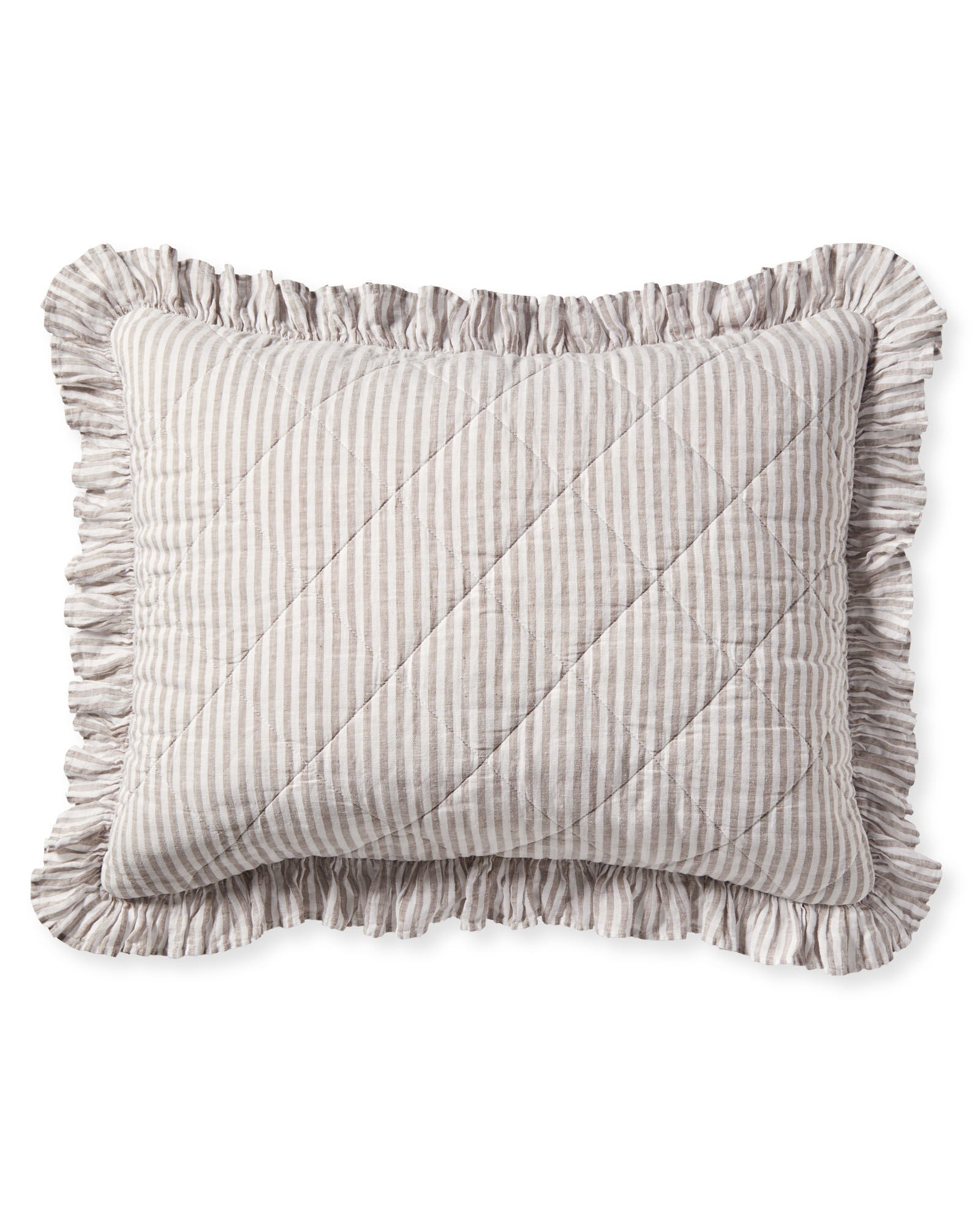 Fronha acolchoada com folho 100% Linho