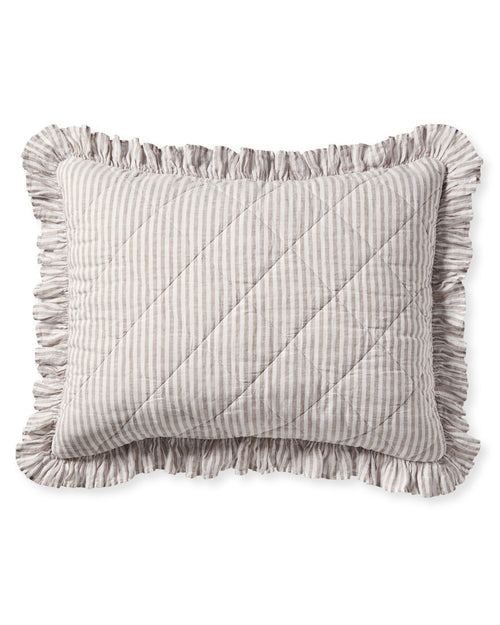 Fronha acolchoada com folho 100% Linho